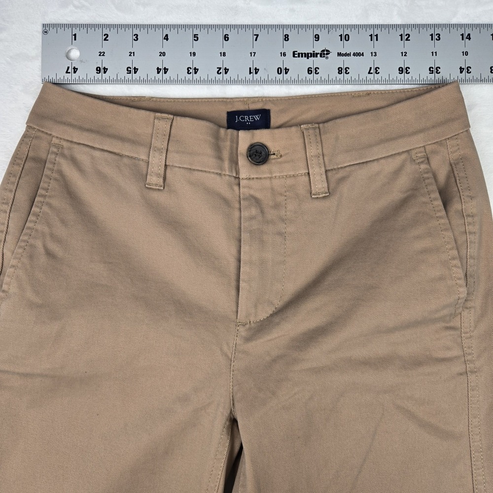 J.Crew Women's High Rise Girlfriend Chino Pants Camel Tan‎ AD156 Size 00 NWT - Picture 9 of 13